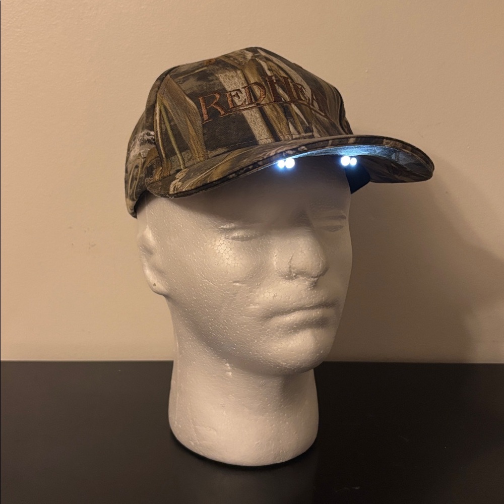 RedHead Camouflage Baseball‎ Cap with LED Headlamp